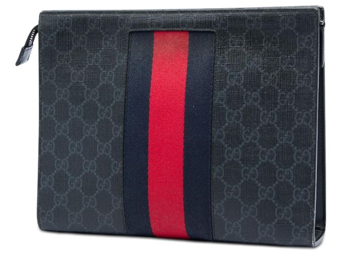 Clutch Gucci GG Supreme Web nera Nero - vista 2