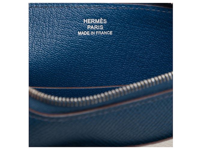 Pochette Rooroo in Barenia ed Epsom marrone Hermès - vista 5