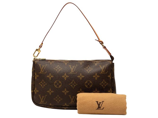 Borsa a tracolla Louis Vuitton Monogram Pochette Accessoires marrone - vista 7