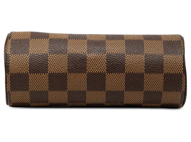 Borsa a mano pochette Papillon Louis Vuitton Damier Ebene marrone - vista 3
