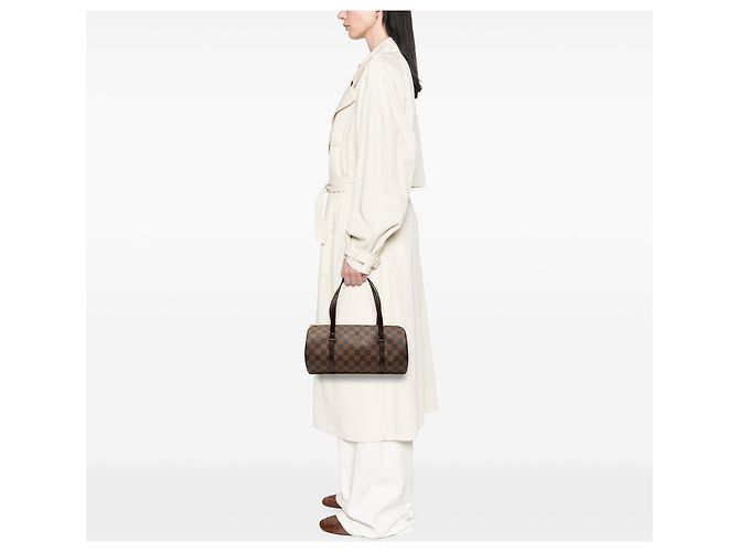Borsa Louis Vuitton Damier Ebene Papillon 30 marrone - vista 6