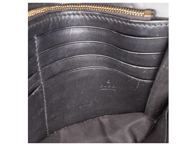 Borsa a tracolla con catena Gucci Guccissima nera con G intrecciate Nero - vista 5
