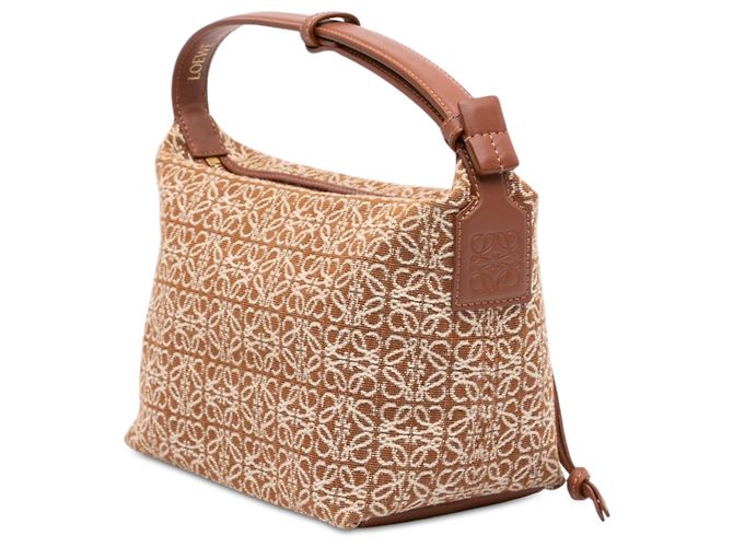 Piccola borsa Cubi in tela Anagram marrone LOEWE - vista 2
