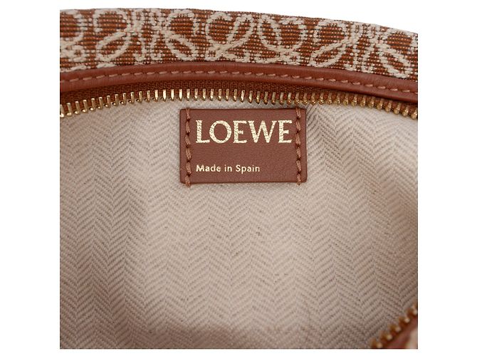 Piccola borsa Cubi in tela Anagram marrone LOEWE - vista 5