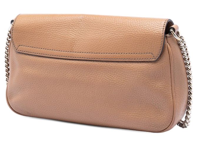 Borsa a tracolla Gucci Soho Chain Flap in pelle di vitello Medium marrone - vista 2