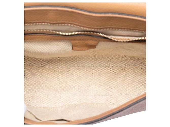 Borsa a tracolla Gucci Soho Chain Flap in pelle di vitello Medium marrone - vista 4