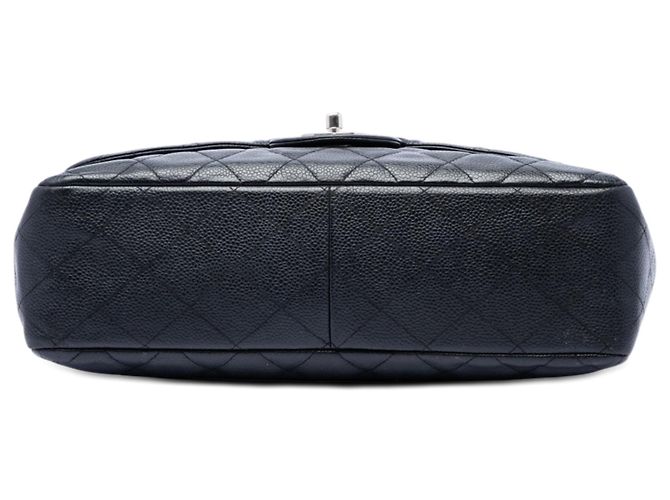 Borsa a tracolla Chanel Jumbo Classic Caviar Single Flap Nera Nero - vista 3
