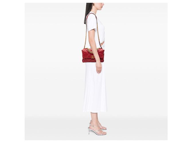 Borsa Chanel Large 19 in agnello rosso - vista 7