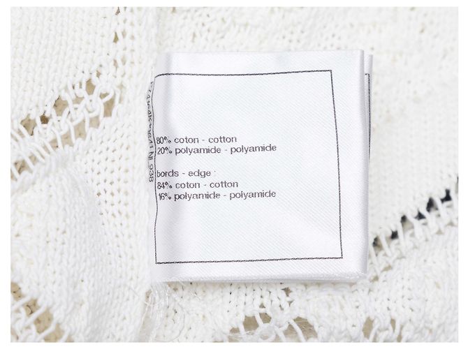 Weiß-schwarzer Chanel V-Ausschnitt Cardigan Größe FR 34 - Ansicht 5