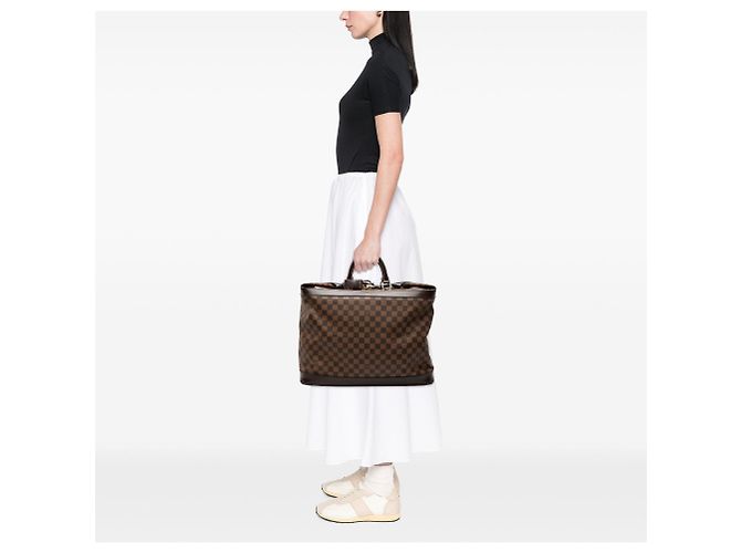 Borsa da viaggio Louis Vuitton Damier Ebene Grimaud marrone - vista 7