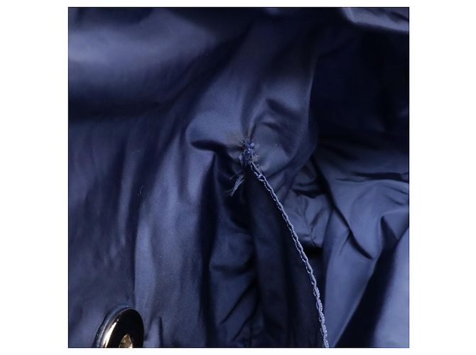 Blauer Chanel CC Nylon-Tweed-Rucksack mit Print - Ansicht 4