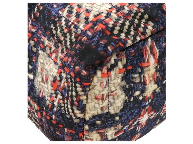 Blauer Chanel CC Nylon-Tweed-Rucksack mit Print - Ansicht 6