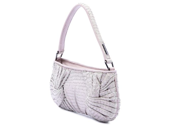Borsa a tracolla con frange in pelle Burberry Prorsum viola Porpora - vista 2