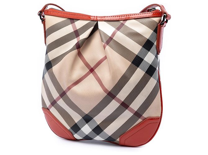 Burberry Supernova Check beschichtete Canvas Dryden Umhängetasche beige - Ansicht 2
