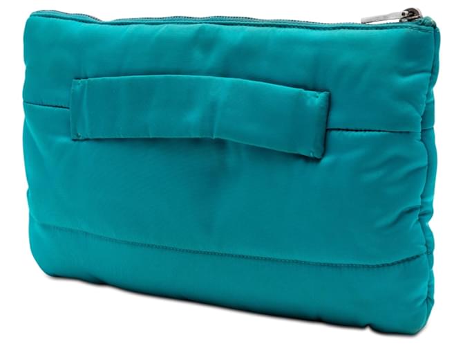Clutch Bomber Tessuto blu Prada - vista 2