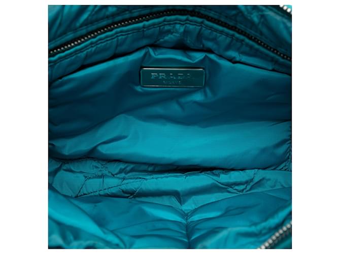 Clutch Bomber Tessuto blu Prada - vista 4