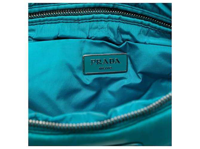 Clutch Bomber Tessuto blu Prada - vista 5