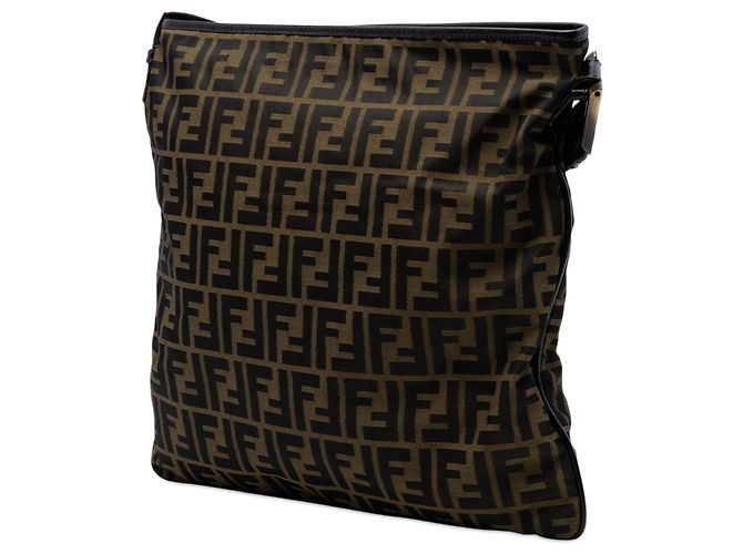 Borsa a tracolla Fendi Zucca Canvas marrone - vista 2