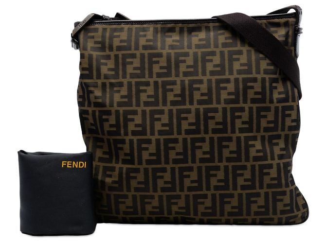 Borsa a tracolla Fendi Zucca Canvas marrone - vista 7