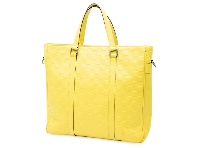 Borsa Louis Vuitton Damier Infini Tadao gialla Giallo - vista 2