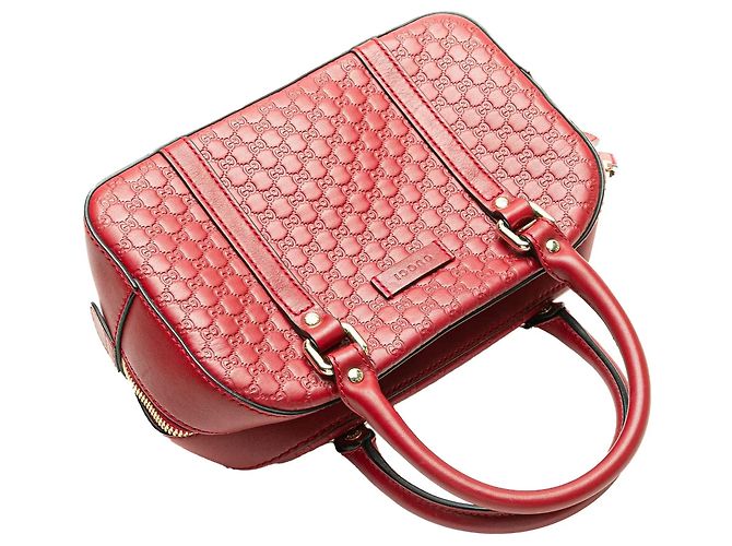 Bamboo Borsa Microguccissima Bree Small rossa di Gucci Rosso - vista 10