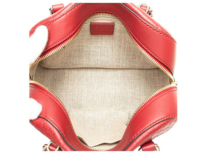 Bamboo Borsa Microguccissima Bree Small rossa di Gucci Rosso - vista 4