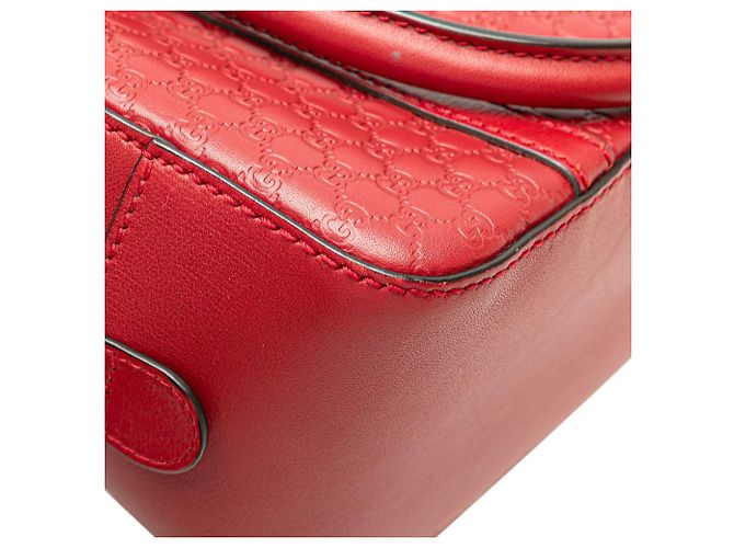 Bamboo Borsa Microguccissima Bree Small rossa di Gucci Rosso - vista 9