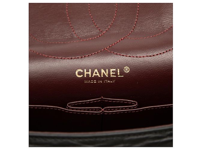 Borsa a tracolla Chanel Reissue 2.55 Double Flap in pelle di vitello invecchiata trapuntata nera Nero - vista 5