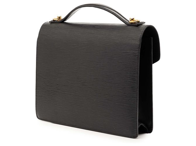 Borsa Louis Vuitton Epi Monceau 28 nera Nero - vista 2