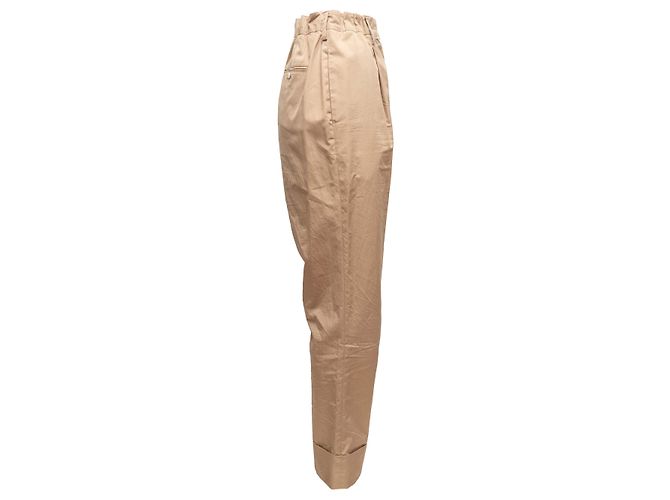 Tan Prada Cotton Chino Pants Size IT 40 Camel - view 2