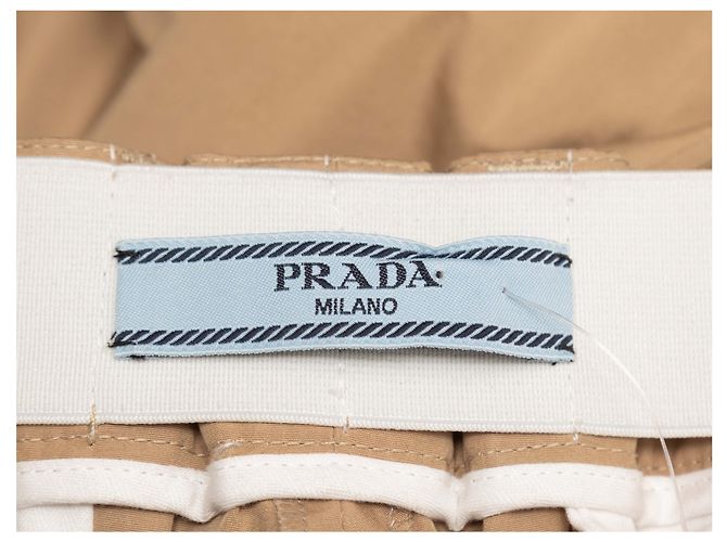 Tan Prada Cotton Chino Pants Size IT 40 Camel - view 4