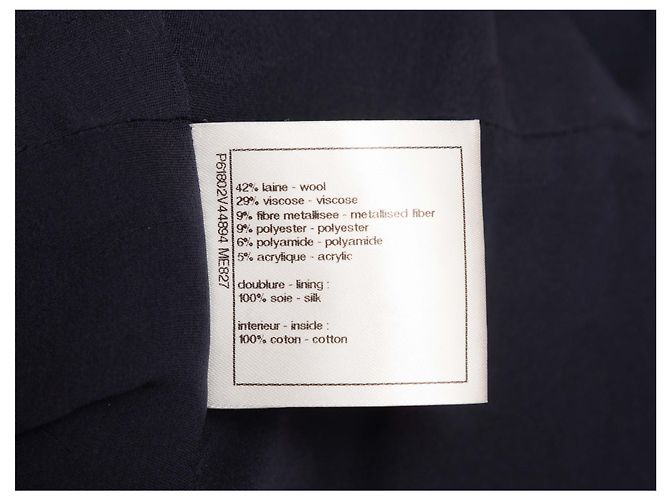 Navy Chanel Wool-Blend Metiers d'Art 2019 Collection Jacket Size FR 40 Navy blue - view 6