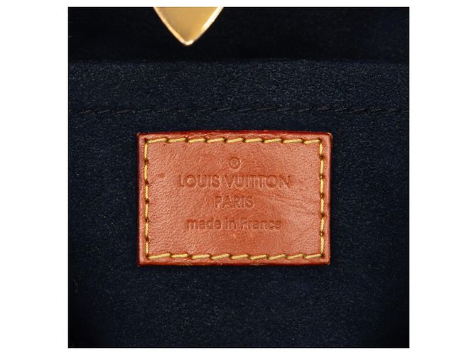Bucket Bolsa Duffle Louis Vuitton em couro de bezerro azul e Monogram Reverse - vista 5