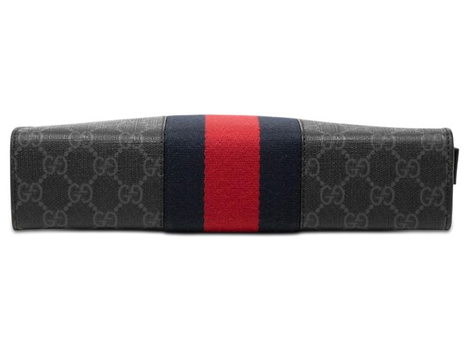 Clutch Gucci GG Supreme Web nera Nero - vista 3