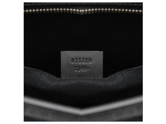 Clutch Gucci GG Supreme Web nera Nero - vista 6