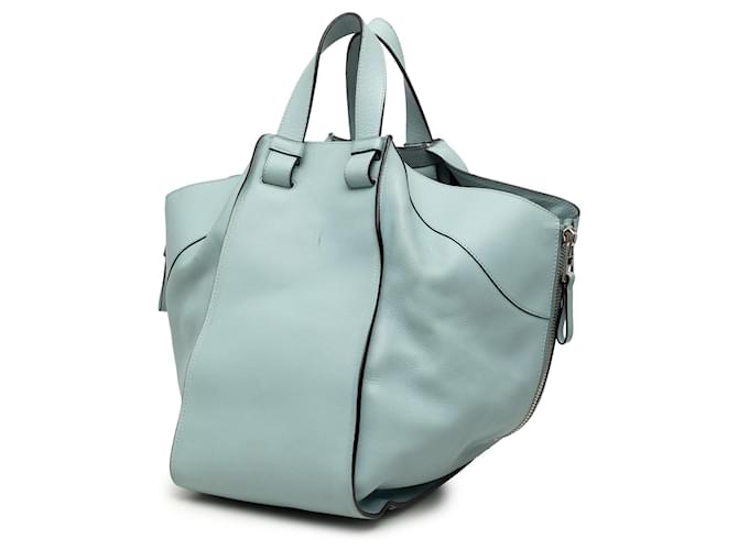 Borsa Hammock in pelle blu LOEWE Medium - vista 2