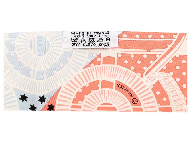 Sciarpa in seta Hermès Eperon d Or Bandana Silk Twilly Arancione - vista 2