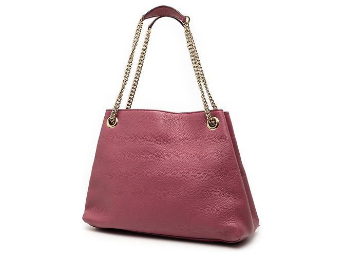 Tote Soho Chain in pelle di vitello Medium rosa Gucci - vista 2