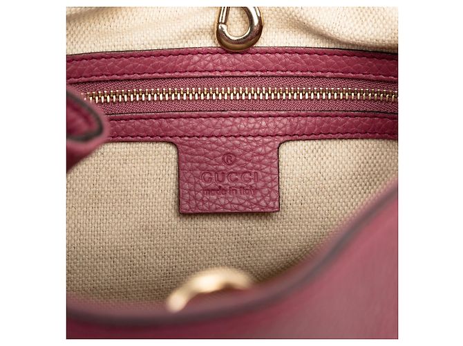 Tote Soho Chain in pelle di vitello Medium rosa Gucci - vista 5