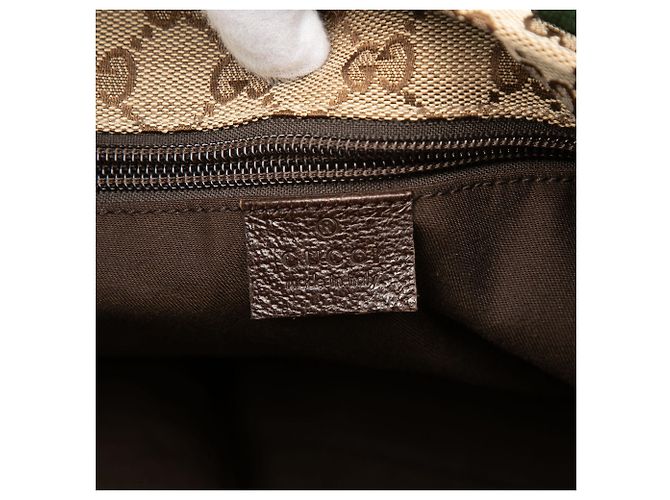 Tote Gucci GG Canvas Web color Tan Cammello - vista 5