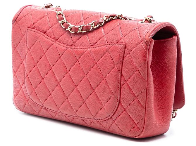 Borsa a tracolla Chanel Medium Quilted Caviar CC Filigree Flap Rossa Rosso - vista 2