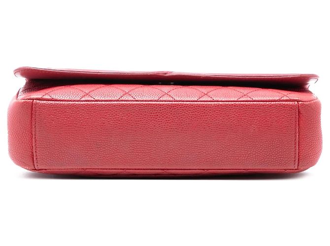 Borsa a tracolla Chanel Medium Quilted Caviar CC Filigree Flap Rossa Rosso - vista 3