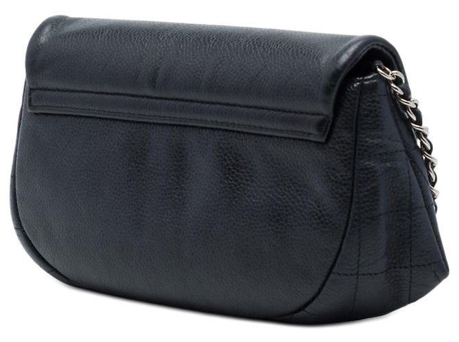 Wallet On Chain Borsa a tracolla con catena Black Chanel CC Caviar Half Moon Nero - vista 2