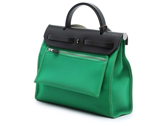 Borsa Hermès Toile Herbag Zip 31 Nera Nero - vista 2