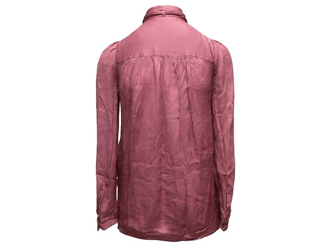 Rosa Gucci Seidenbluse mit Pussy-Bow-Schleife Größe IT 36 Pink - Ansicht 4