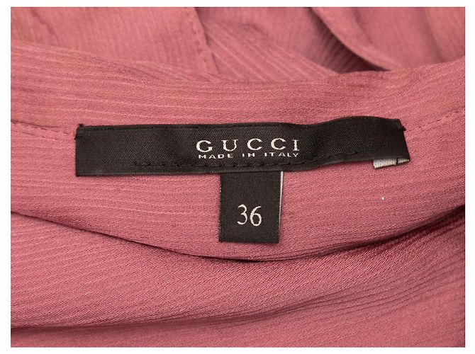 Rosa Gucci Seidenbluse mit Pussy-Bow-Schleife Größe IT 36 Pink - Ansicht 5