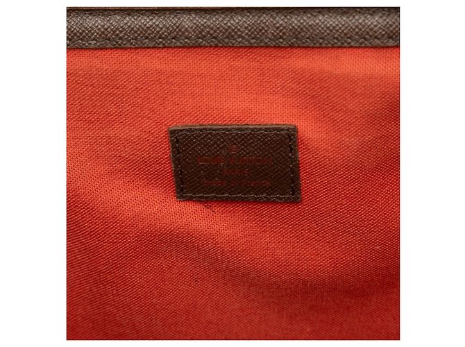 Borsa Louis Vuitton Damier Ebene Belem PM Marrone - vista 5