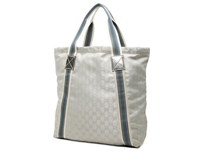 Tote GG Canvas Web grigio Gucci - vista 2