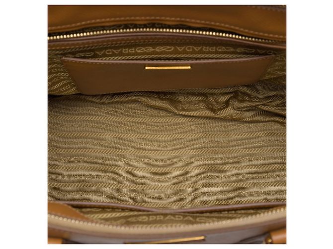 Borsa Prada Medium Bicolor Saffiano Lux Galleria Double Zip Arancione - vista 4