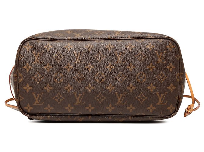 Borsa Tote Louis Vuitton Monogram Neverfull MM Marrone - vista 3